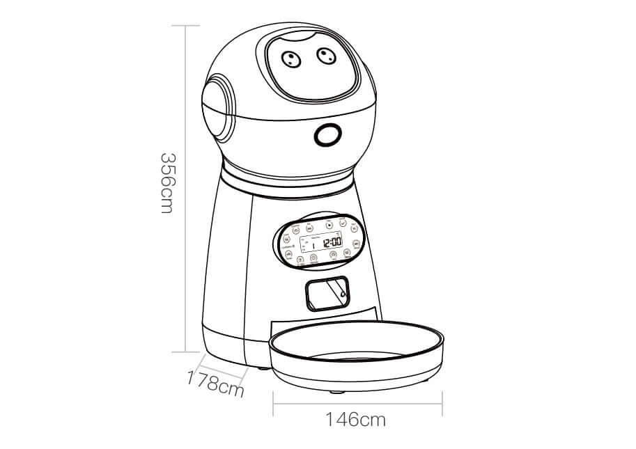 Distributeur intelligent animaux NutriPaw  Alimentation Auto 