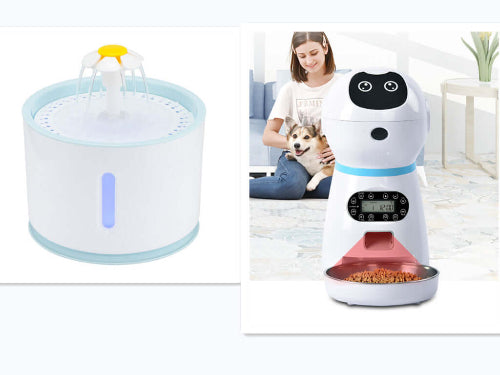 Distributeur intelligent d'aliments pour animaux avec microphone et musique, idéal pour nourrir vos animaux de compagnie.